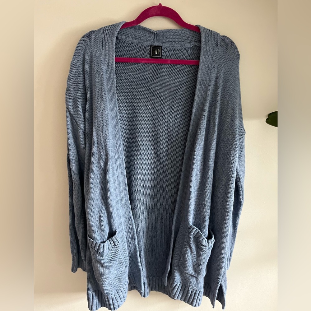 Long blue sweater | cardigan | Gap | large
